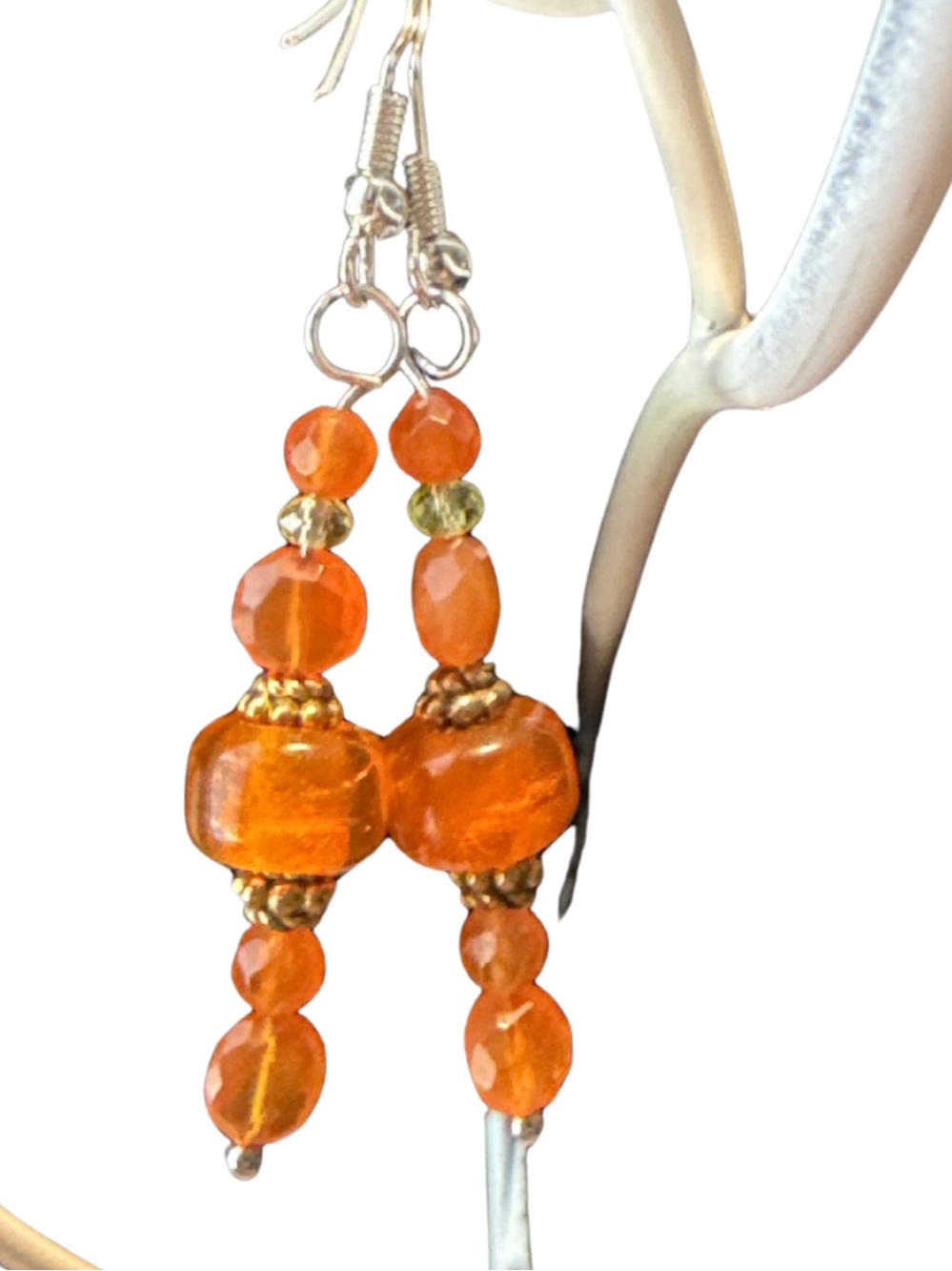 Vibrant Glass Bead Dangle Earrings - Women Jewelry